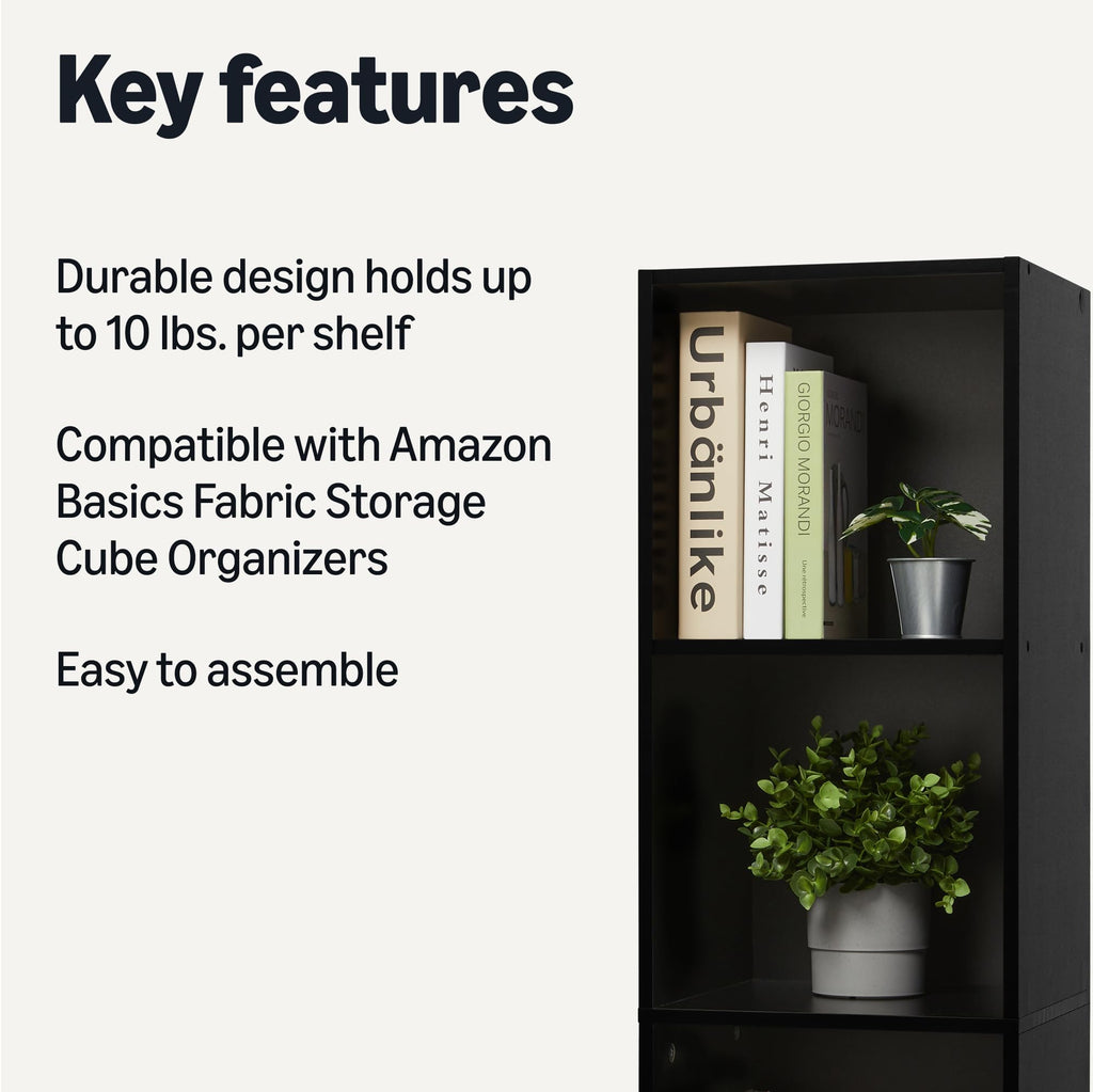 5 Cube Black Bookcase P602560