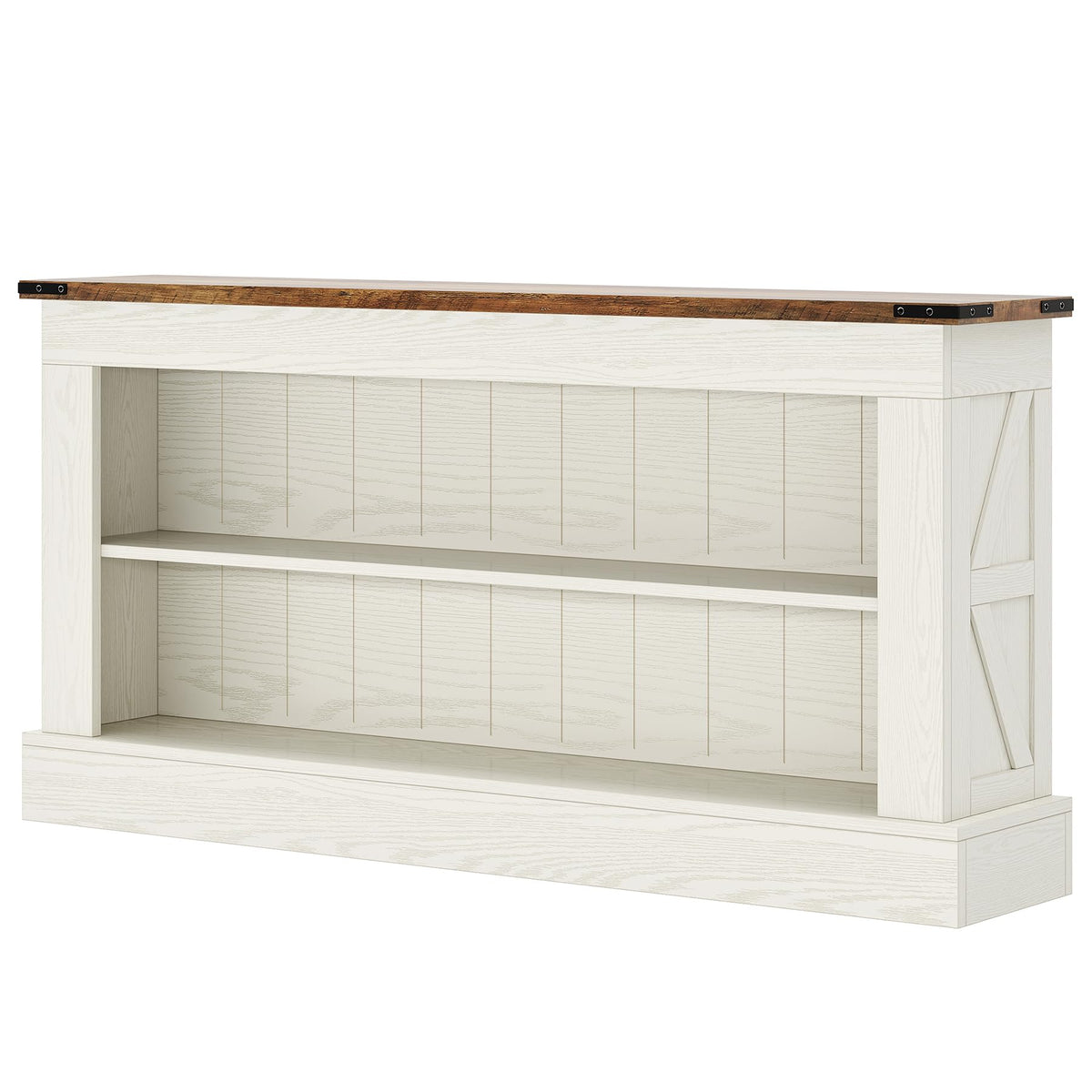 63" 3-Tier Console Table with Storage Shelves N3708