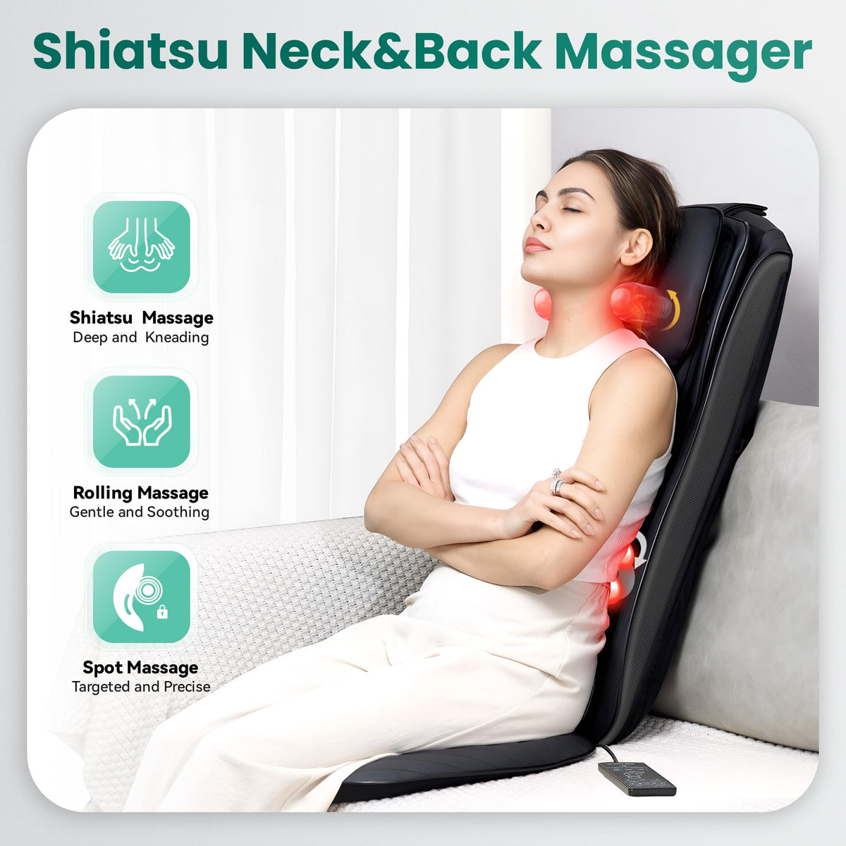 Shiatsu Neck Back Massager with Heat A5562