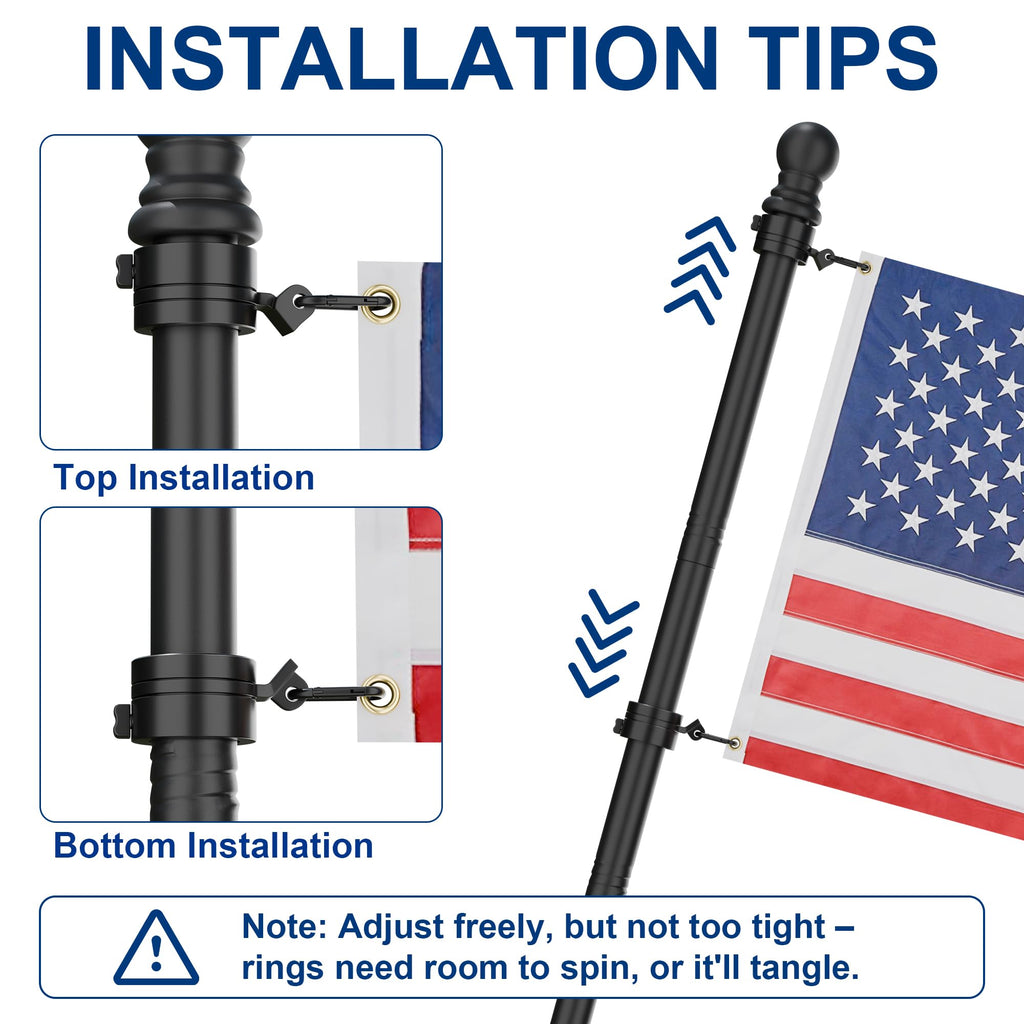 Black 5FT Aluminum Flag Pole D718719
