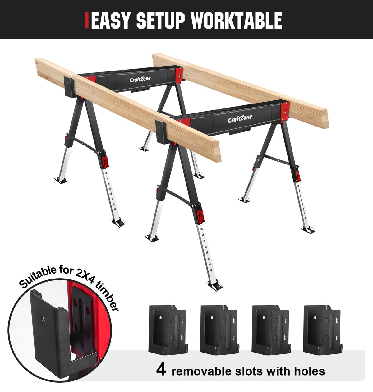 Folding Heavy Duty 2 Pack Saw Horses A2085