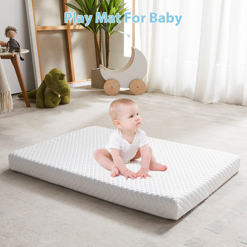 3" Waterproof Memory Foam Pack and Play Mattress White N59185