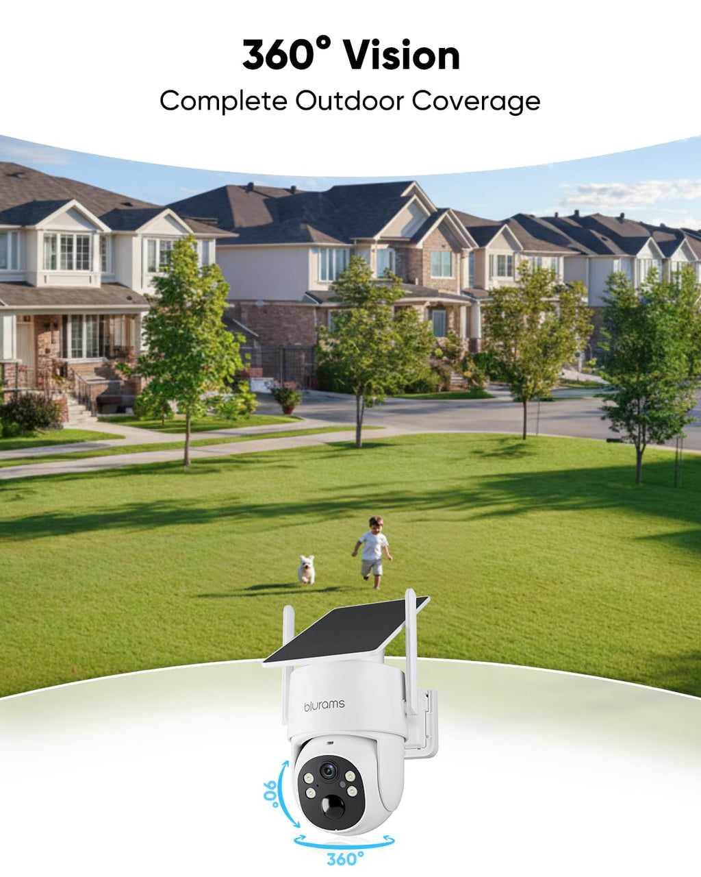 4MP Pan/Tilt Wireless Outdoor Security Camera with Solar Panel S607131