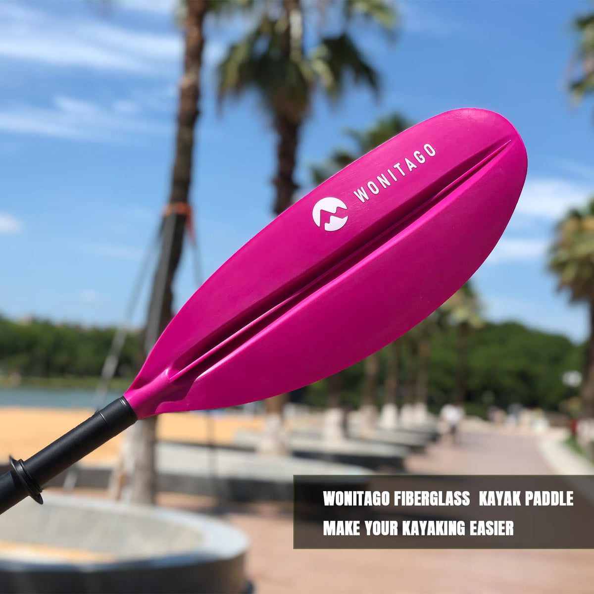 Adjustable Fiberglass Shaft PP Blade Kayak Paddle B333127