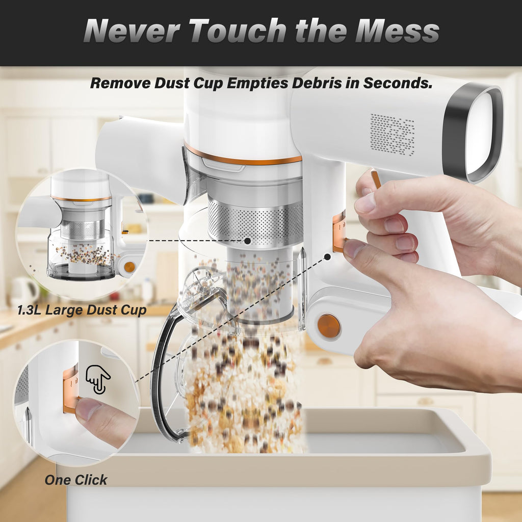 Cordless Stick Vacuum Cleaner 40000Pa Lightweight Handheld T678