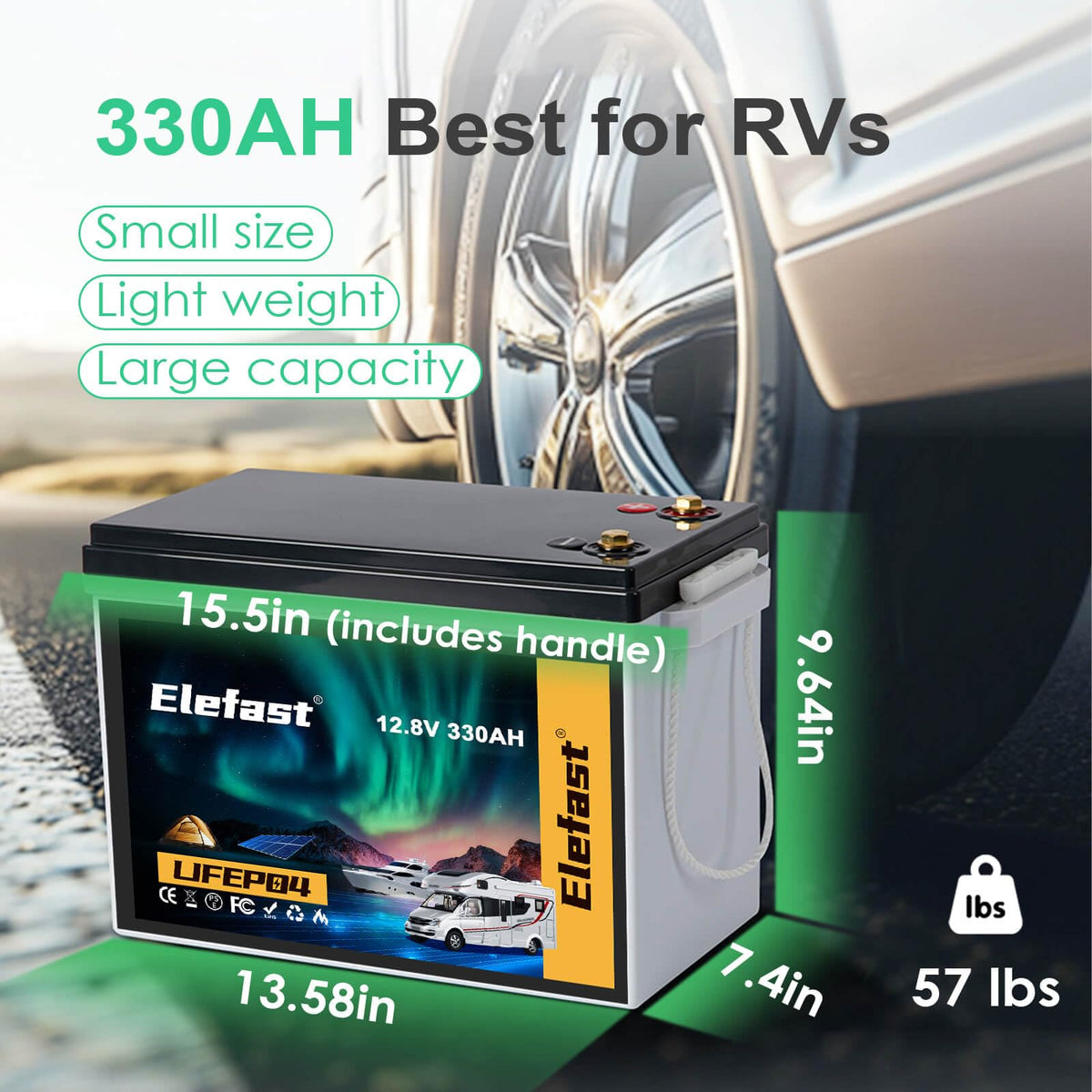 12V 330ah Lithium Lifepo4 Battery L68216