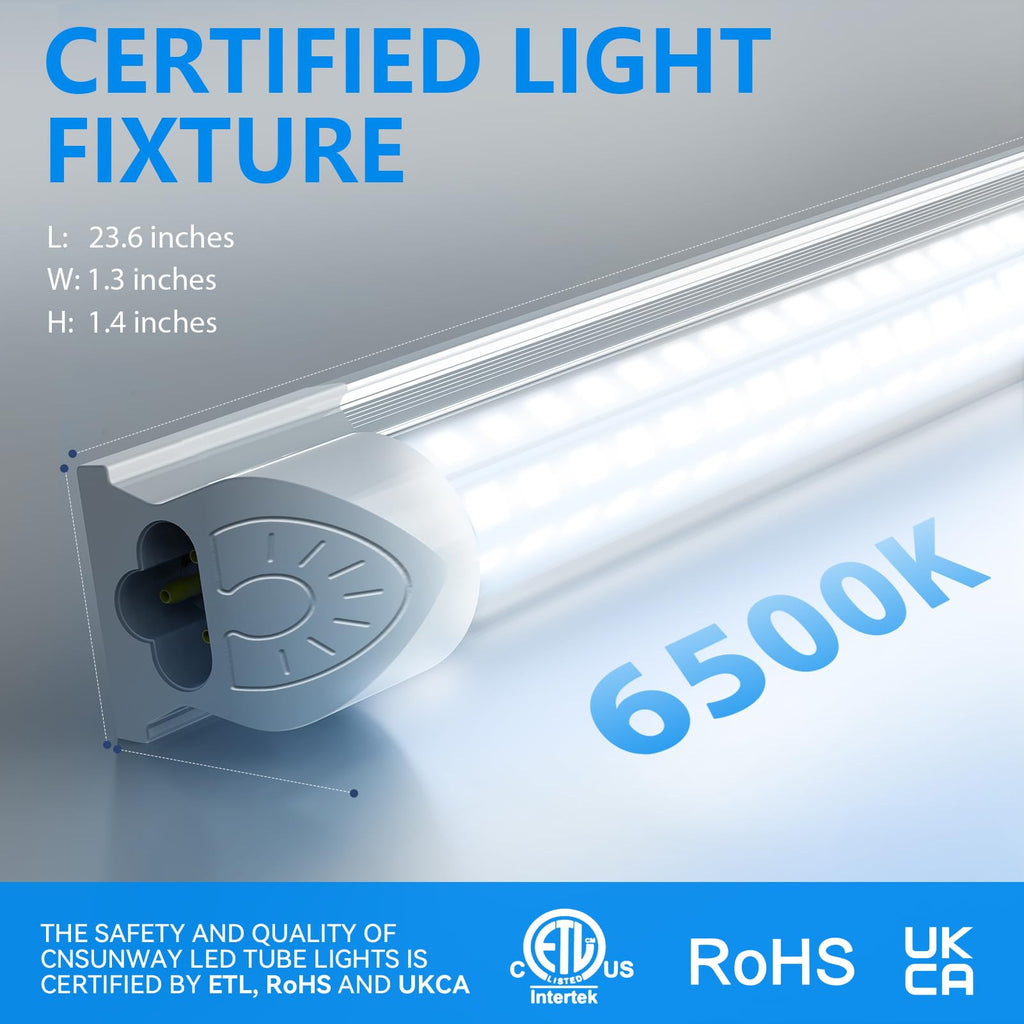 2FT 25W 3750LM 6500K Linkable LED Shop Light S30424