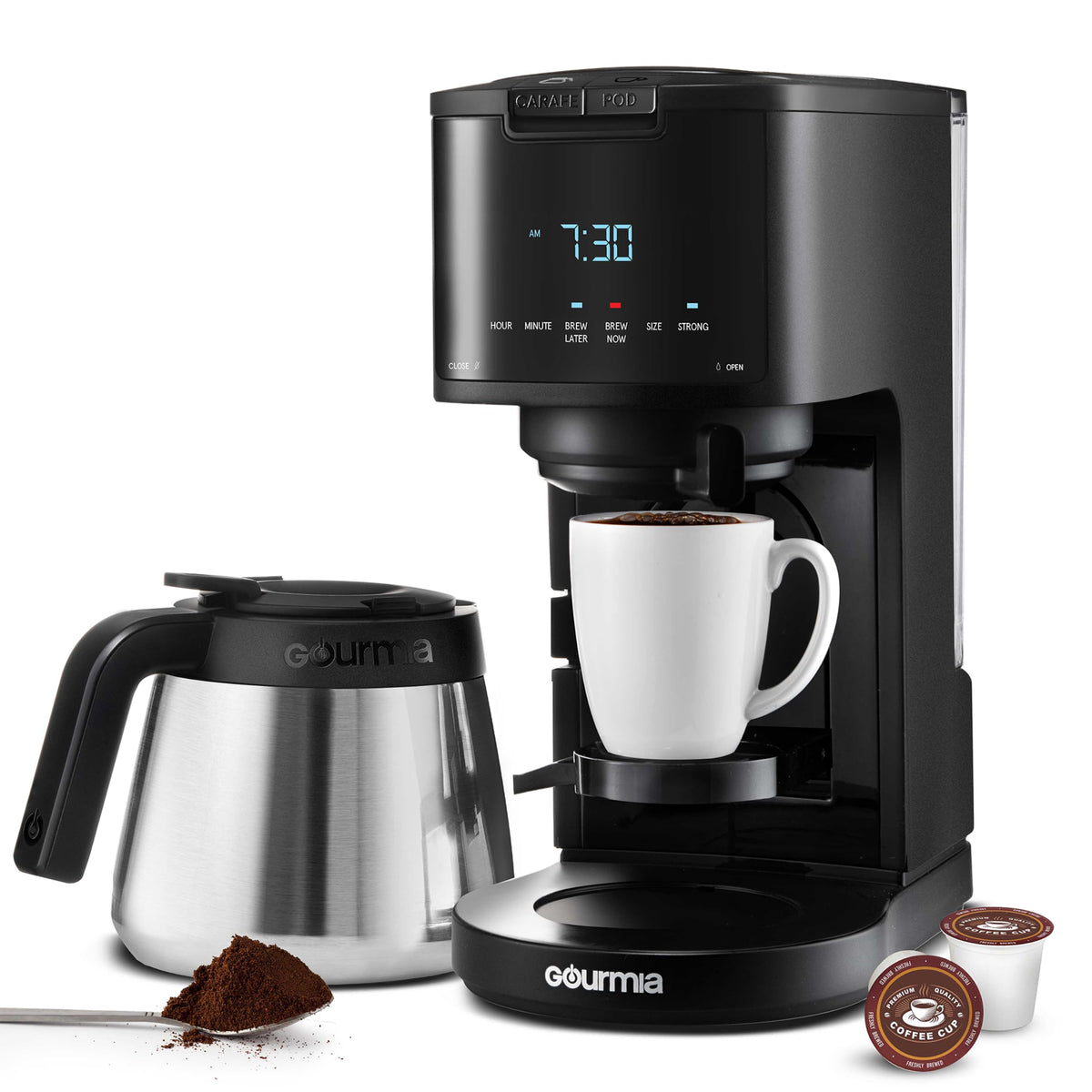 Black 12-Cup Single Serve Coffee Maker F693