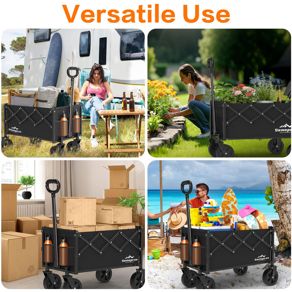 Foldable Heavy Duty Wagon with Wheels P135