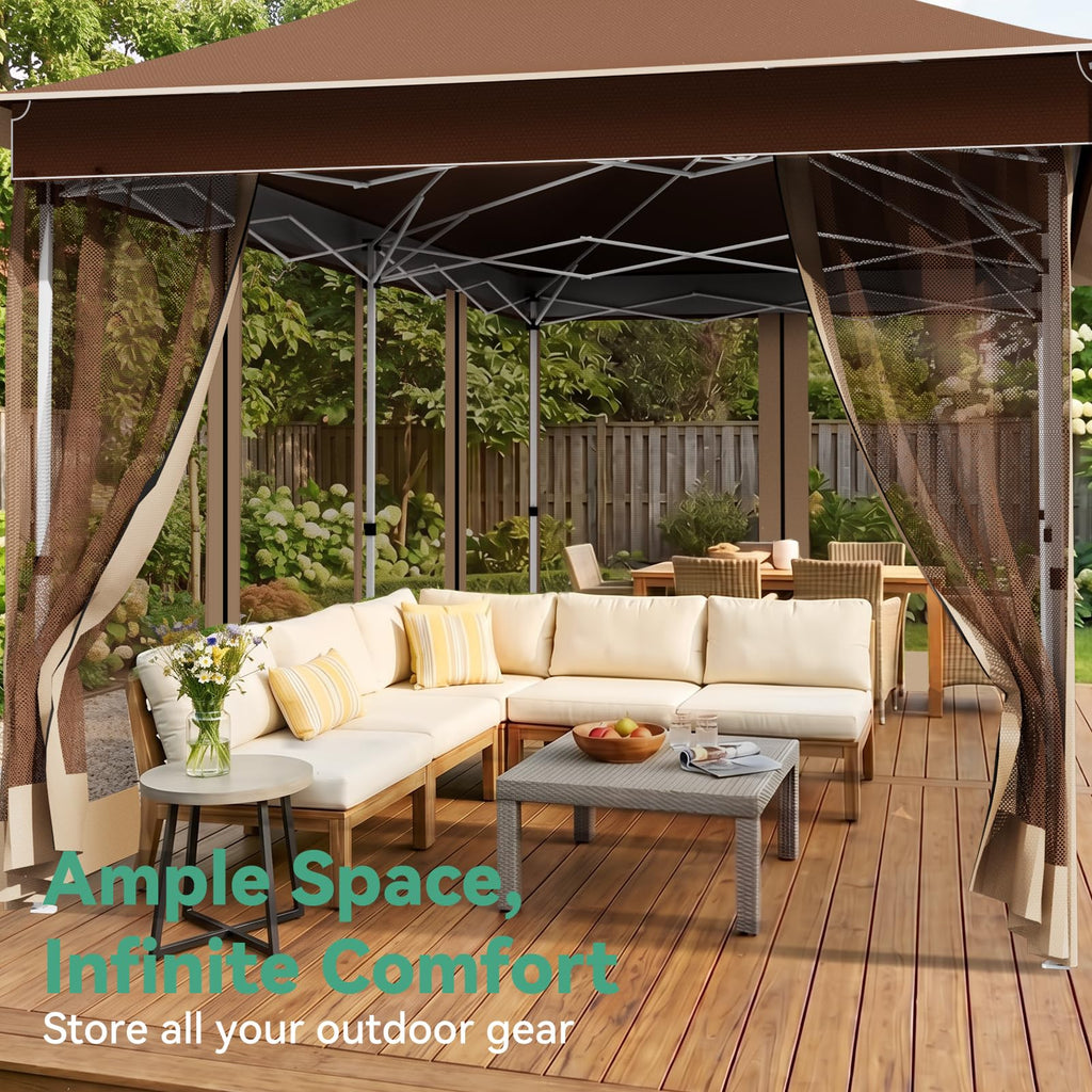 12x20 Pop Up Gazebo with Mosquito Netting W3541