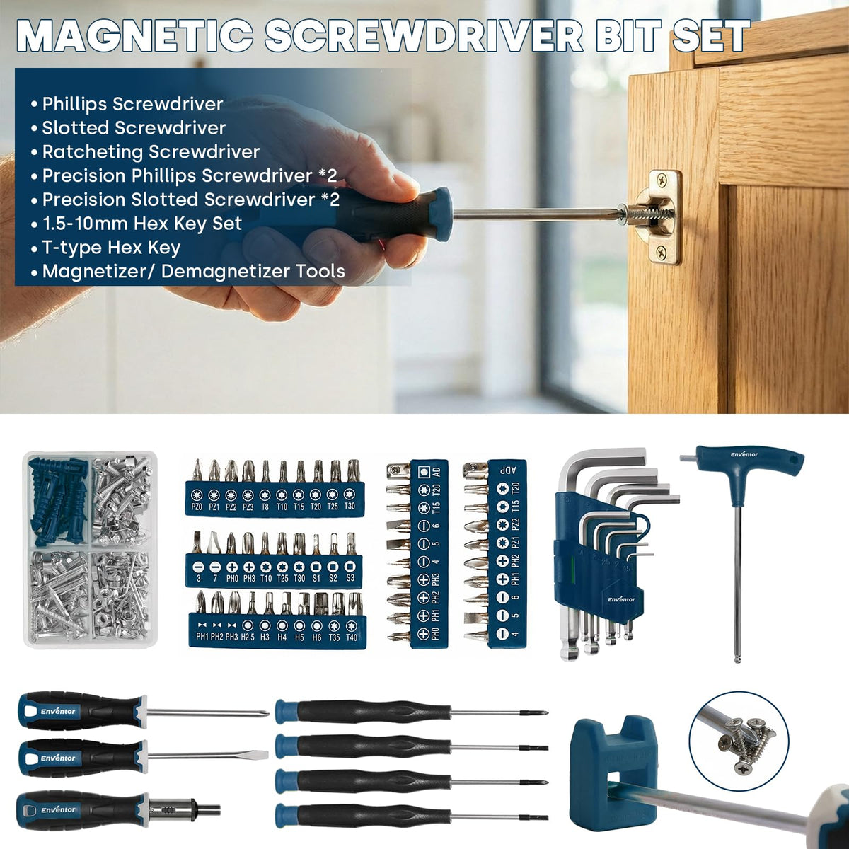 220 Pieces Blue Tool Set with Molded Storage Case I478801