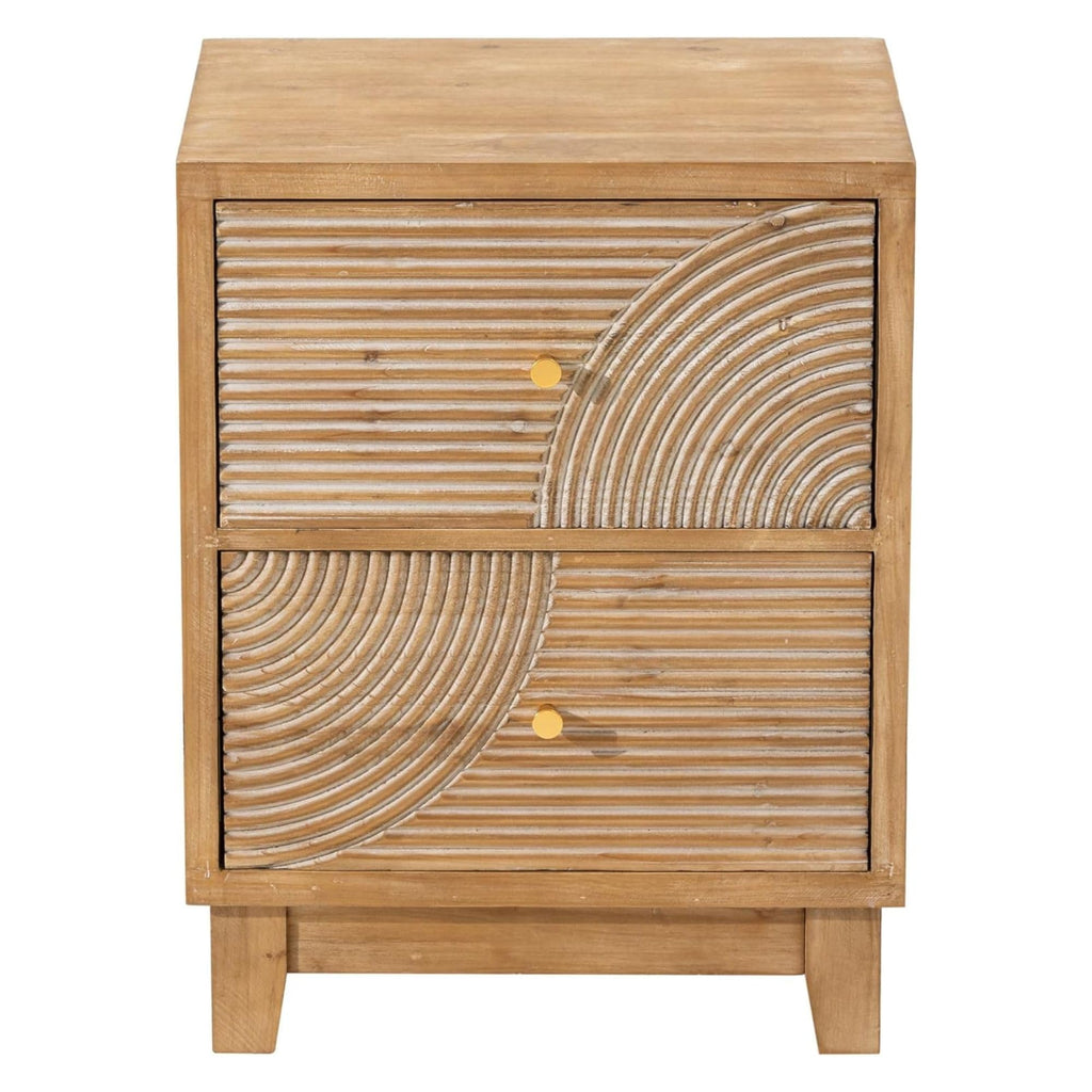 2 Drawer Wood Nightstand H8547