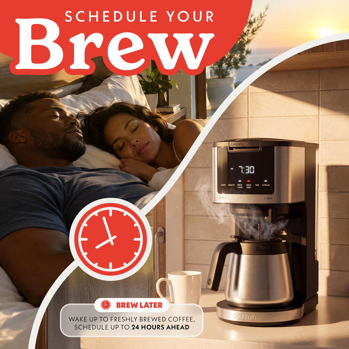 Black 12-Cup Single Serve Coffee Maker F693