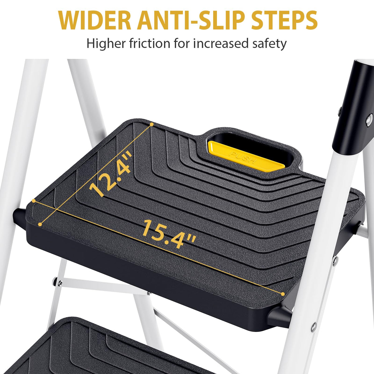 2 Step Folding Step Stool White L836909