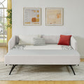 Twin Size Upholstery Daybed with Trundle and Vertical Stripes X665565