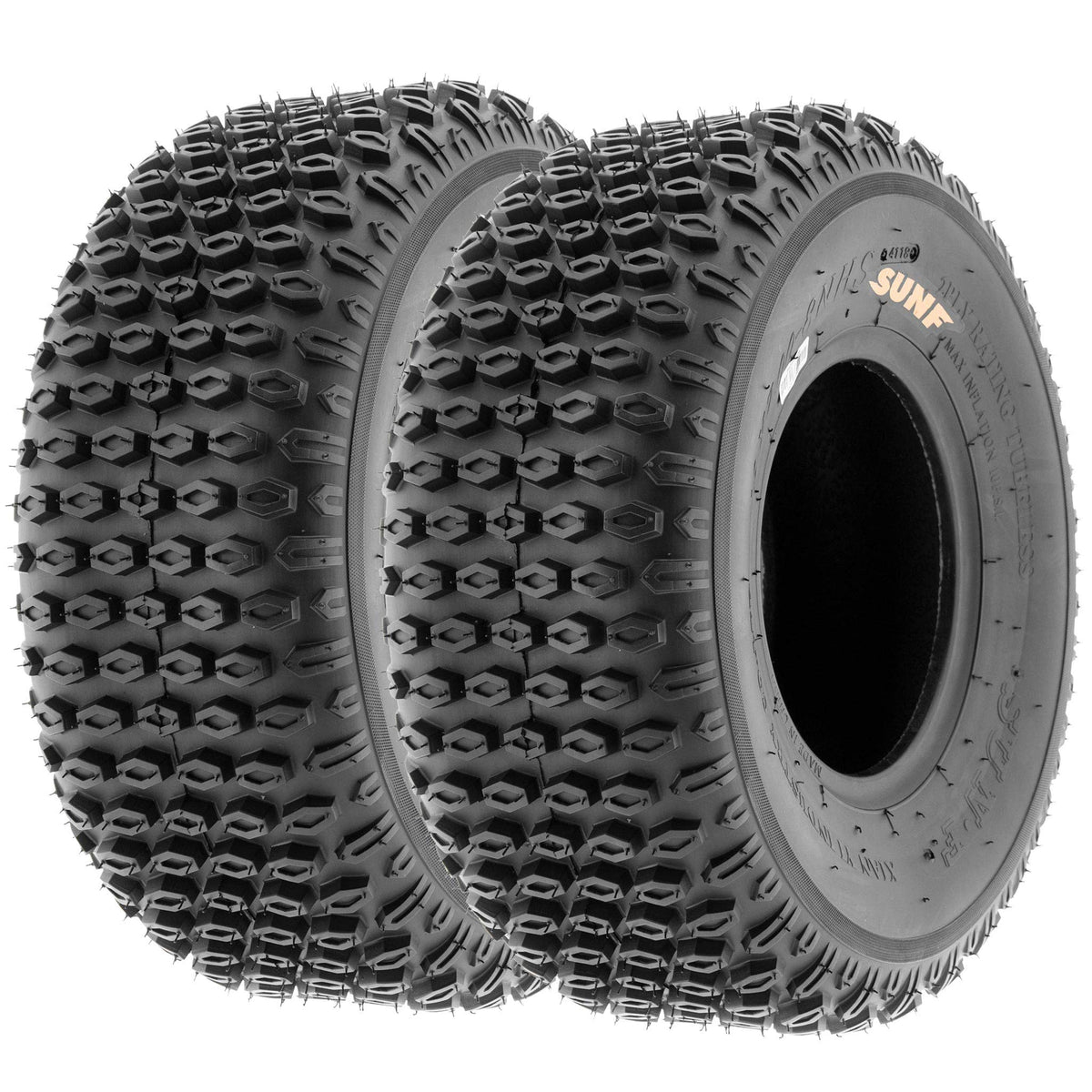 Set of 2 Off-Road Tires 19x7-8 6PR Knobby Tread D114