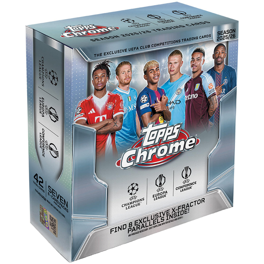 Topps Chrome UEFA Club Competitions Soccer Mega Box N9980