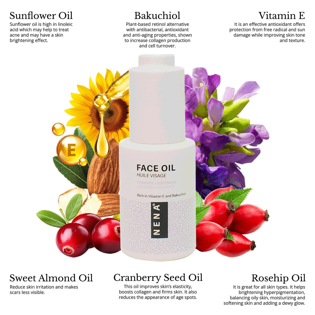 Bakuchiol and Vitamin E Face Oil 1 oz U84870