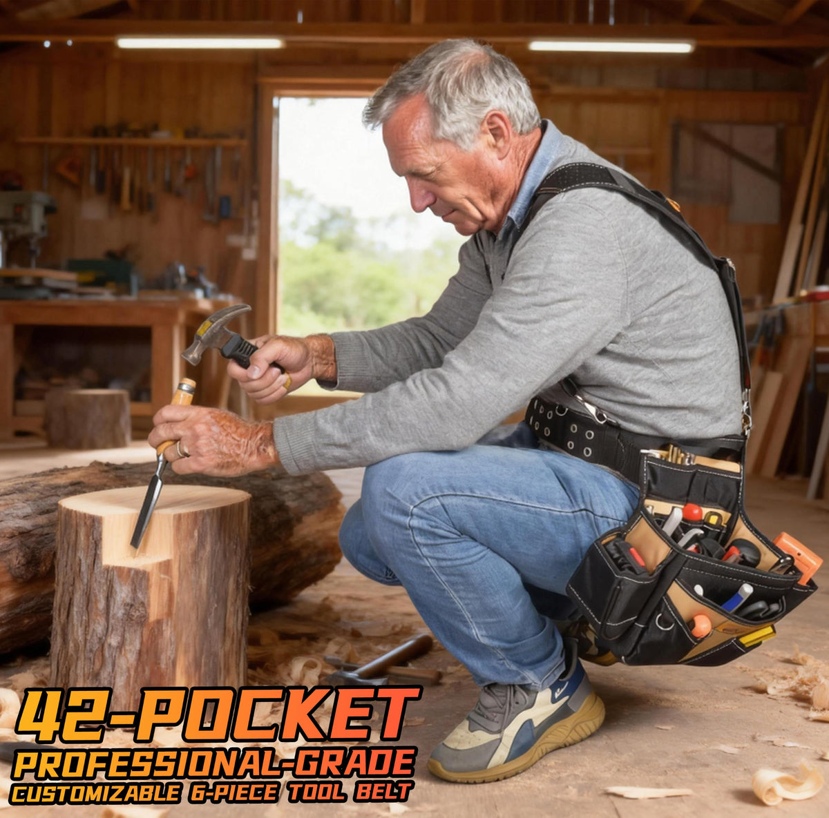 Ergonomic Tool Belt with Suspenders D5497