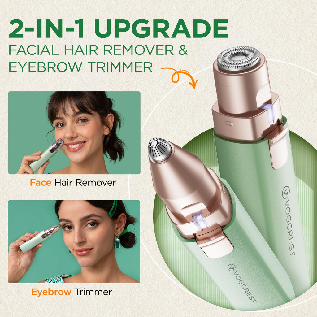 2 in 1 Rechargeable Facial Hair Remover & Eyebrow Trimmer J193