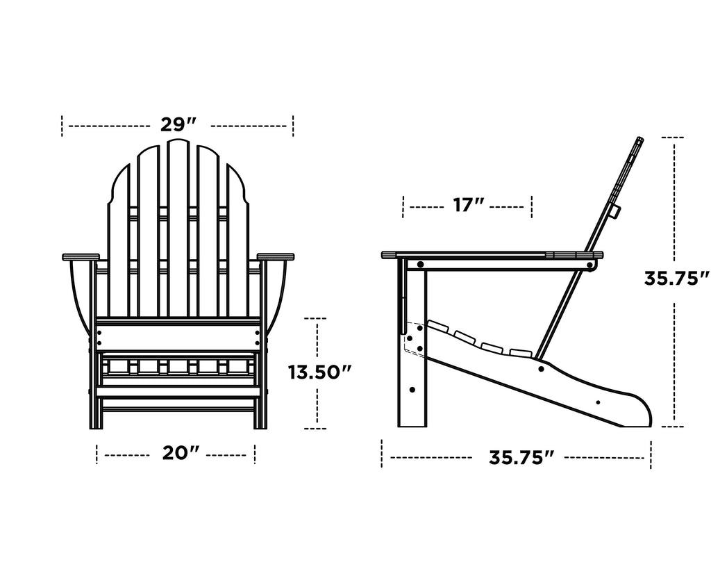 Pacific Blue Outdoor Adirondack Chair P29937
