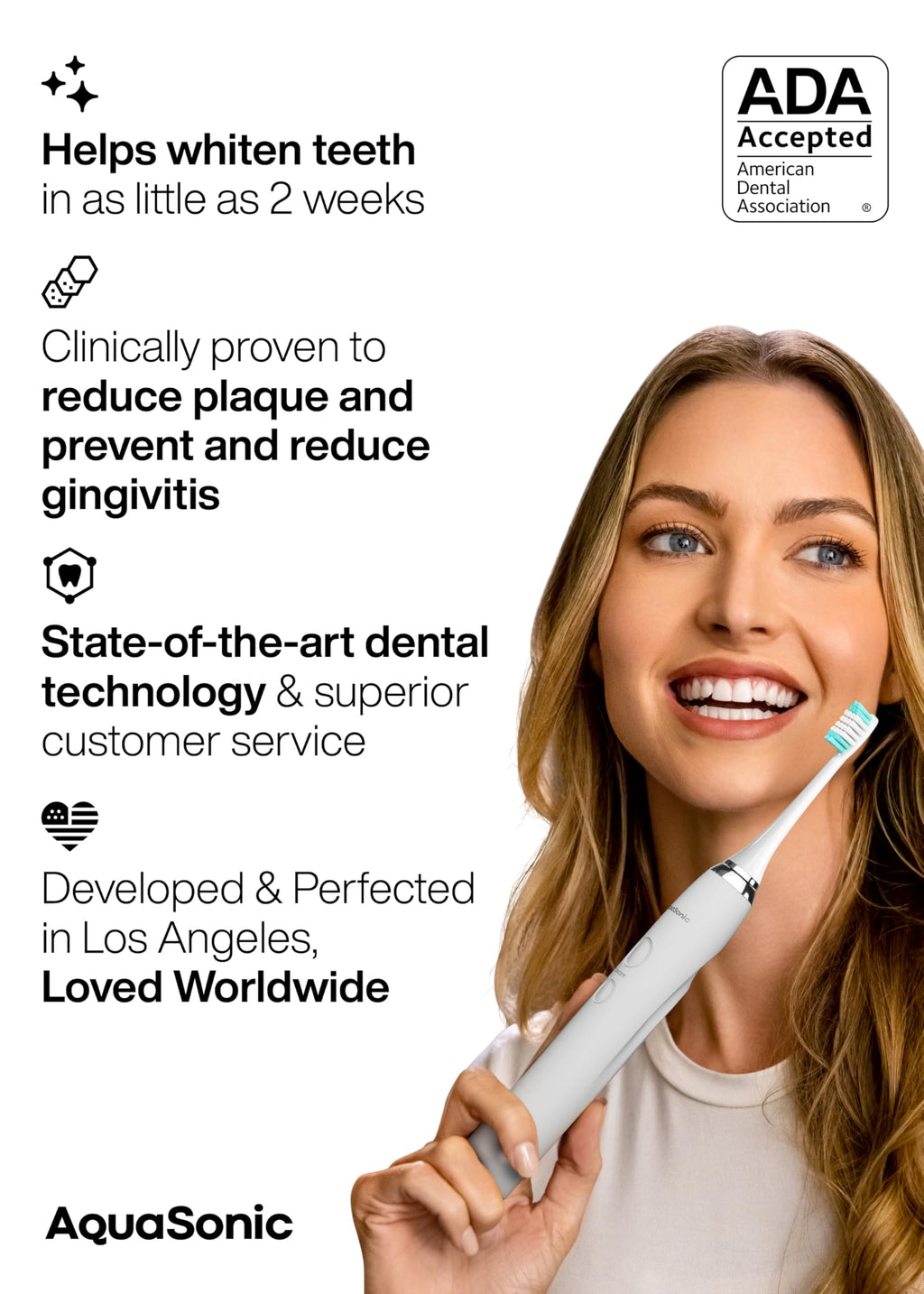 Electric Toothbrush with 8 Brush Heads & Travel Case C105