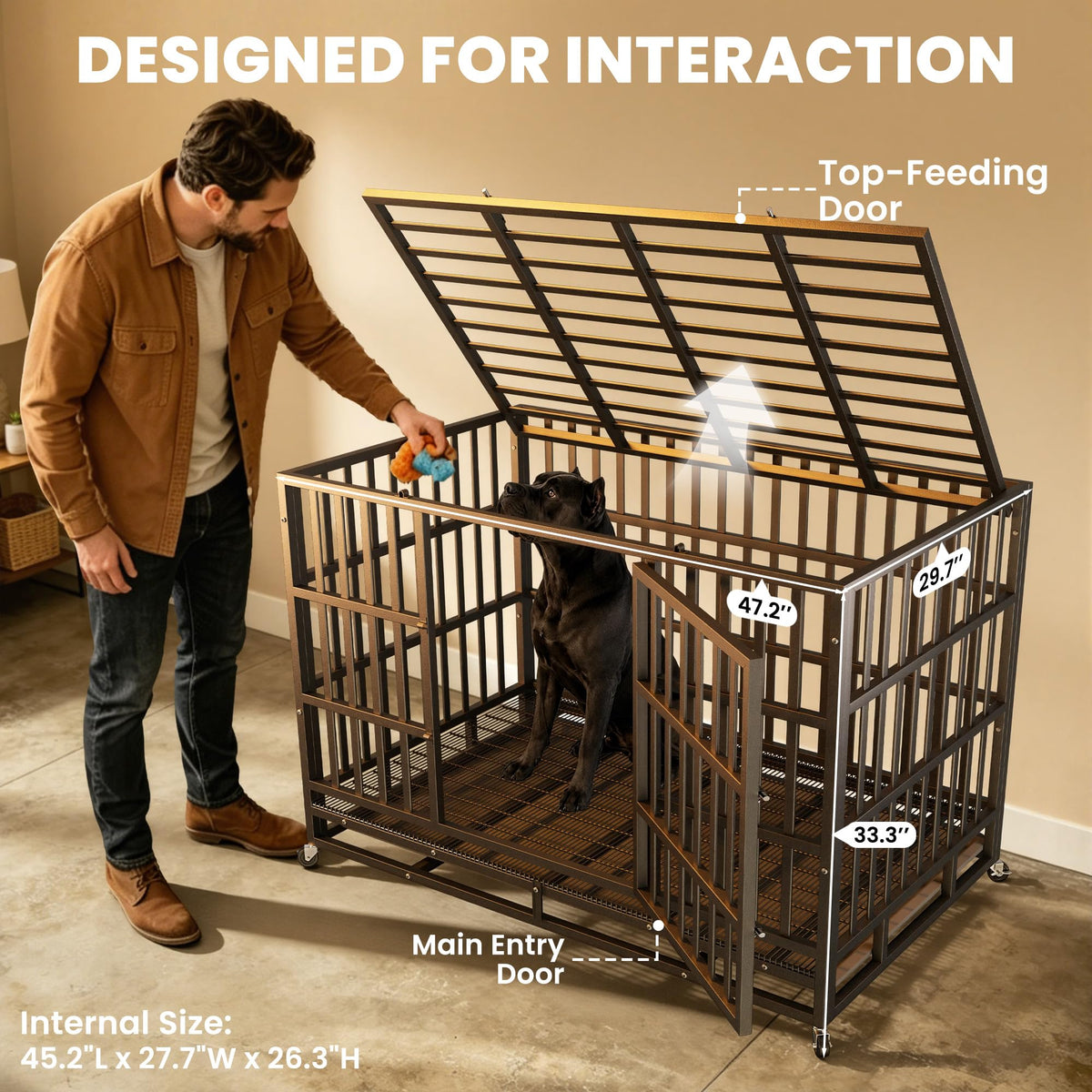 48 Inch Heavy Duty Dog Crate R208