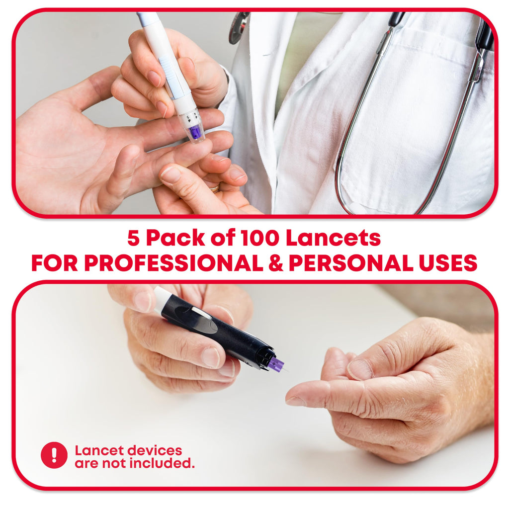 Sterile Twist-Cap Lancets 30G Purple 500 Count A258