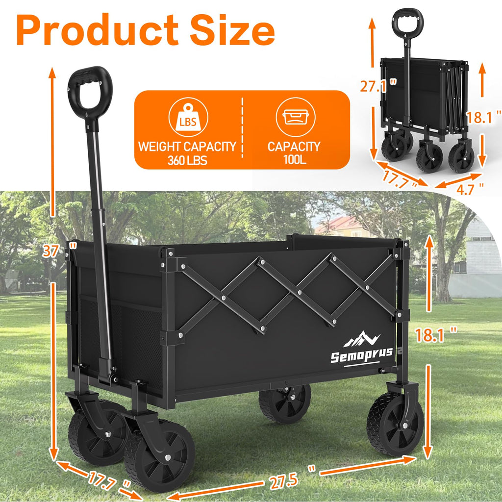 Foldable Heavy Duty Wagon with Wheels P135