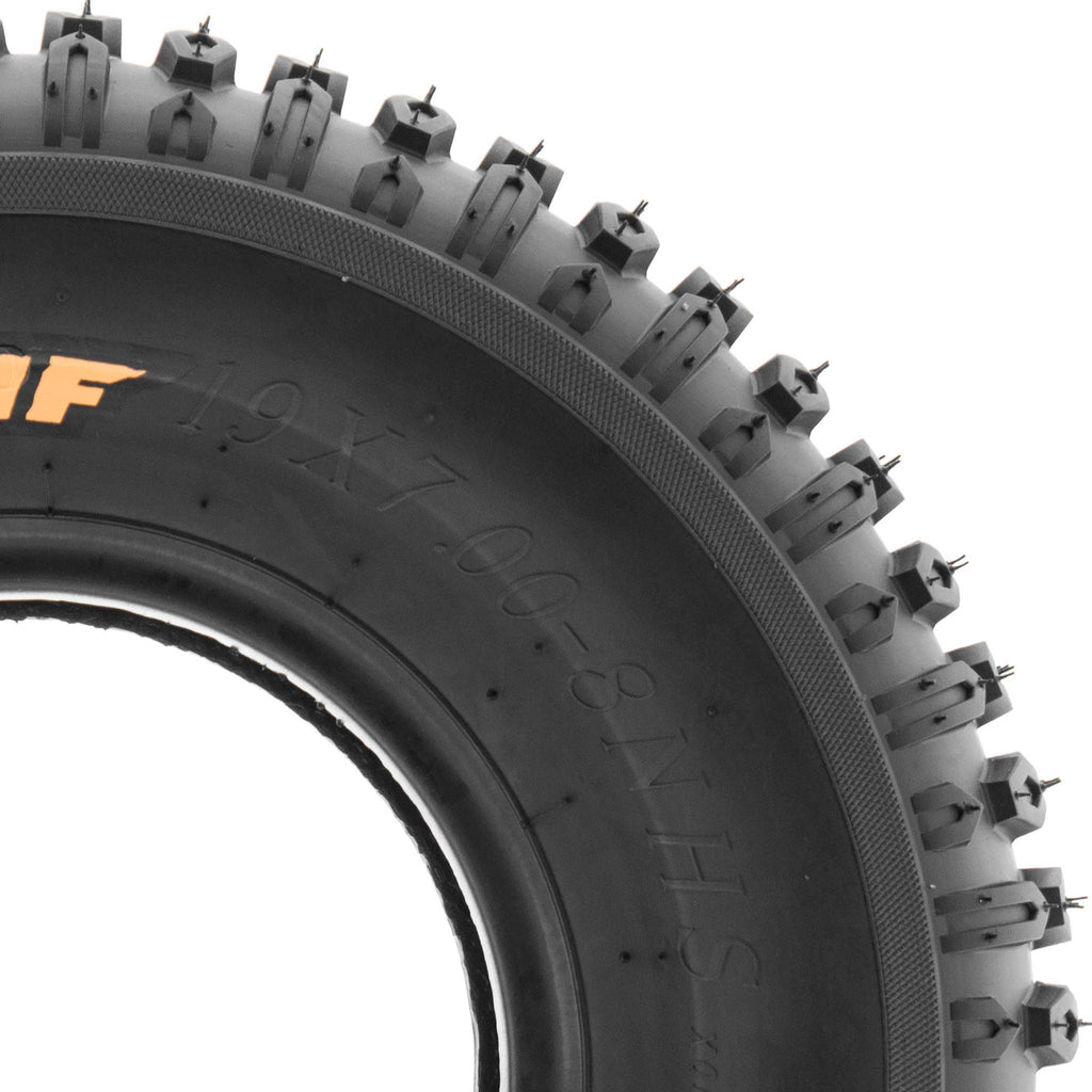 Set of 2 Off-Road Tires 19x7-8 6PR Knobby Tread D114