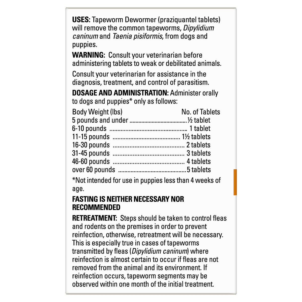 Praziquantel Tablets for Dogs 5 Count N9667