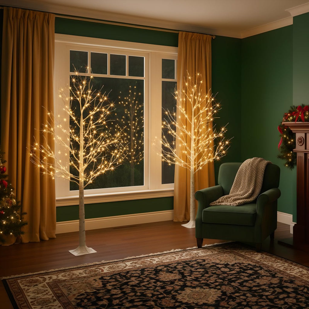 6ft Lighted Birch Tree J877510