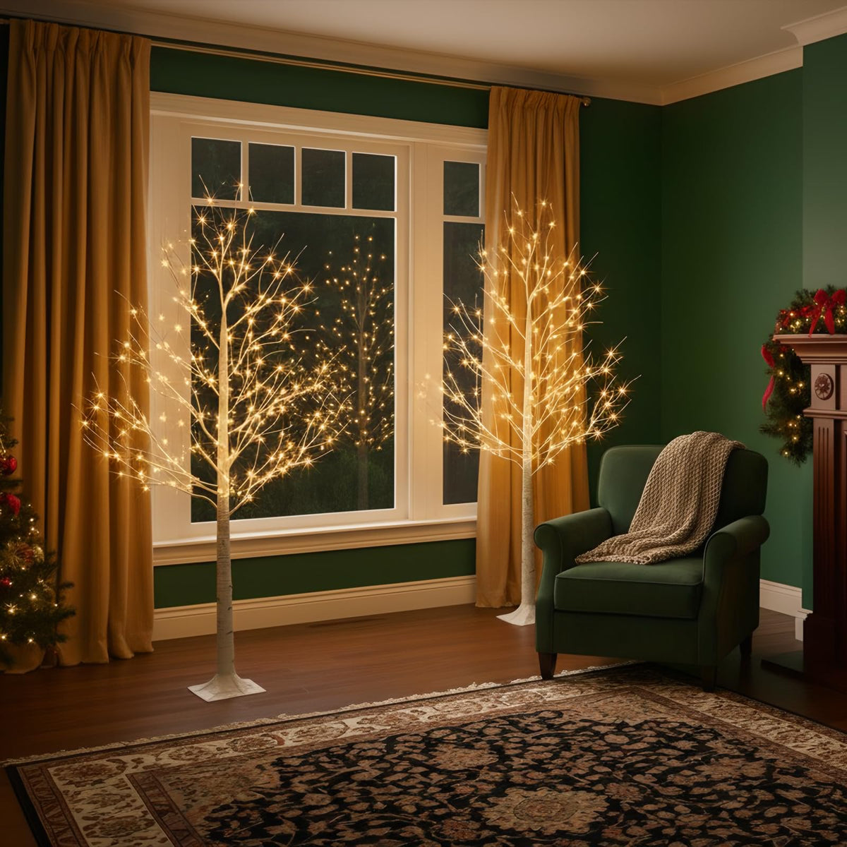 6ft Lighted Birch Tree J877510