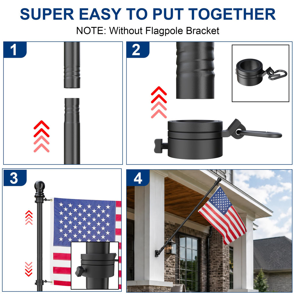 Black 5FT Aluminum Flag Pole D718719