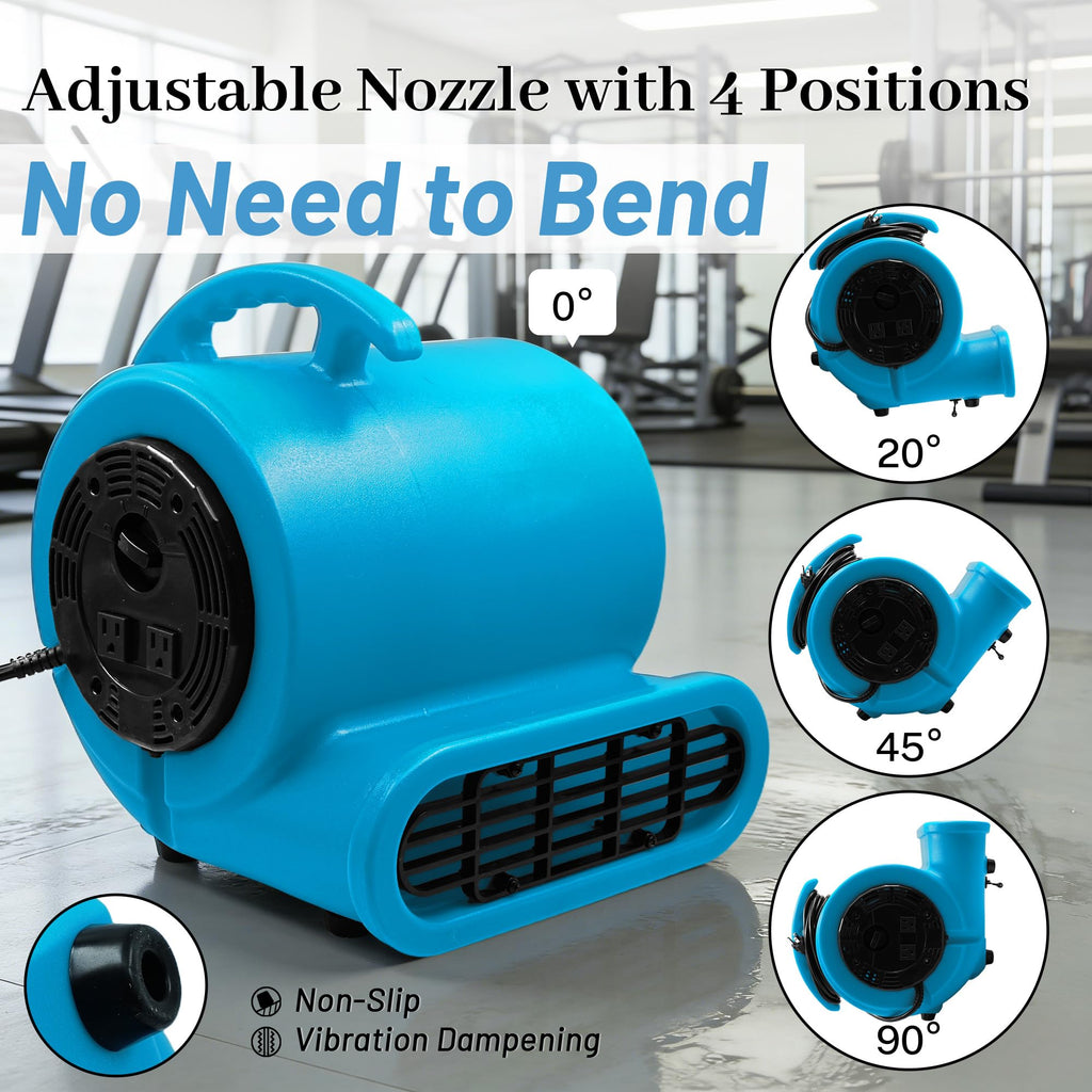 Light Blue 2500 CFM 3-Speed Floor Dryer W946930