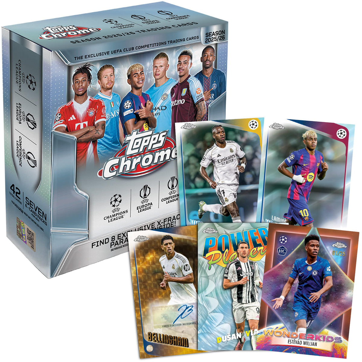 Topps Chrome UEFA Club Competitions Soccer Mega Box N9980