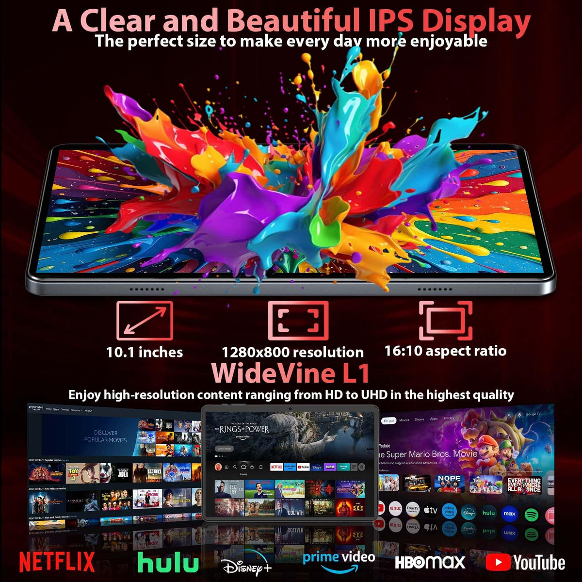 10 Inch Android Tablet with Keyboard K6070