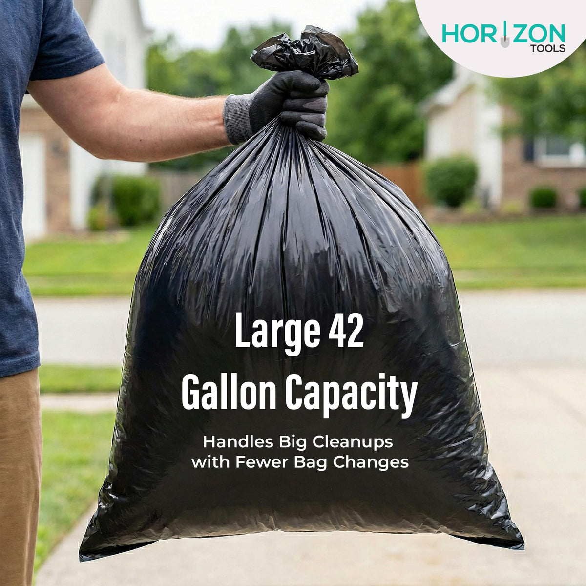 42 Gallon 3 Mil Black Heavy-Duty Trash Bags V309301