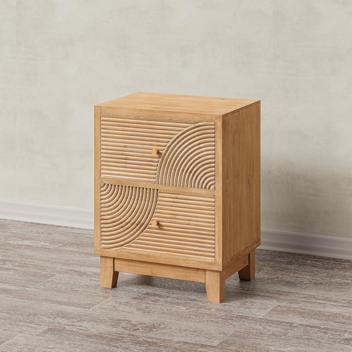2 Drawer Wood Nightstand H8547