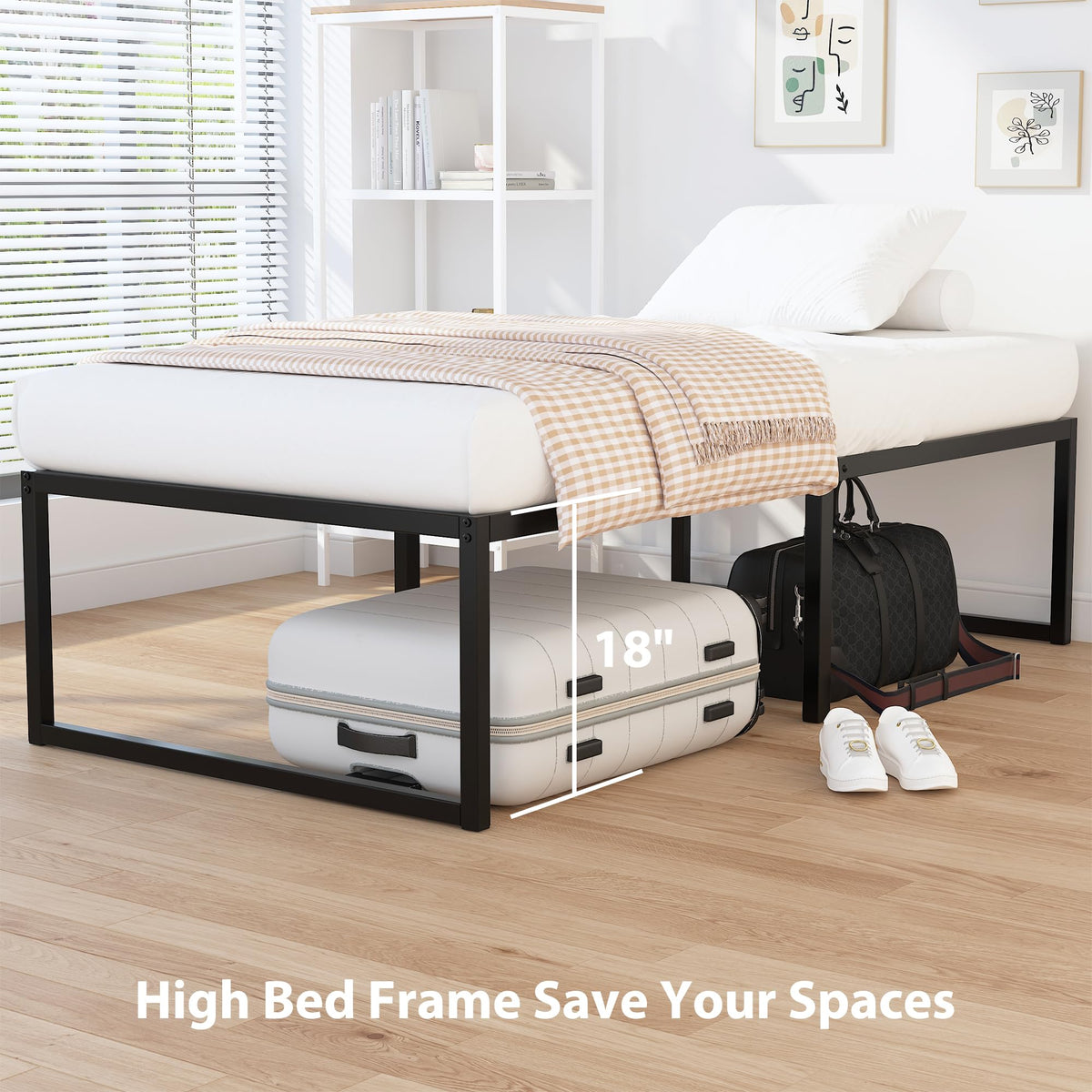 18 Inch Narrow Twin Metal Bed Frame G8653