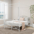 Metal Canopy Bed Frame Full Size with Headboard & Footboard Q4748