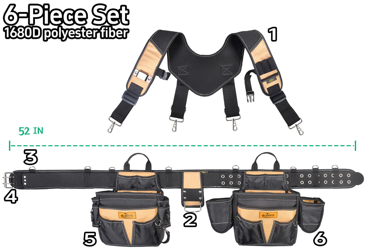 Ergonomic Tool Belt with Suspenders D5497