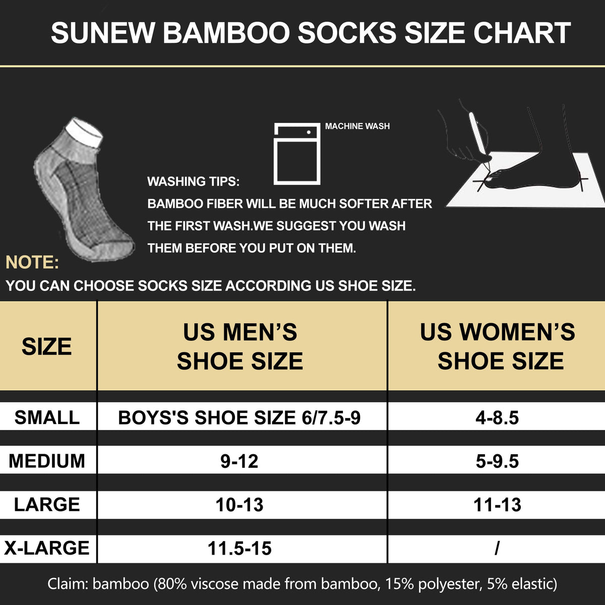 6 Pairs Viscose Bamboo Cushioned Ankle Socks J21526