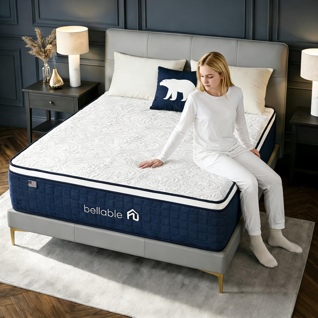 Full XL 14 Inch Cooling Gel Memory Foam Pocket Spring Mattress T7703
