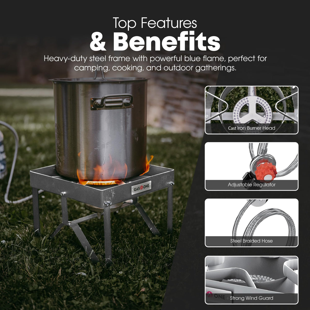 Stainless Steel Outdoor Propane Burner Y657114