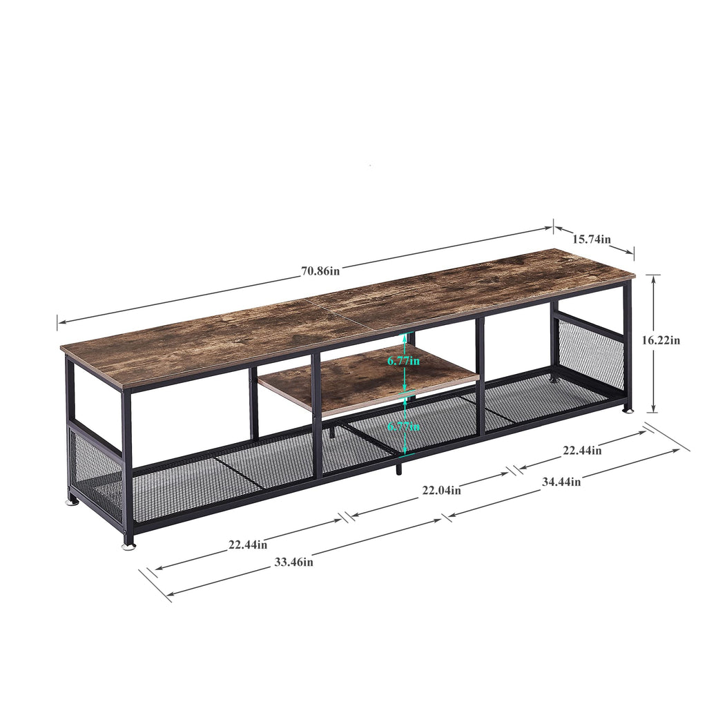 Brown 3 Tier TV Stand up to 80 Inch R52388