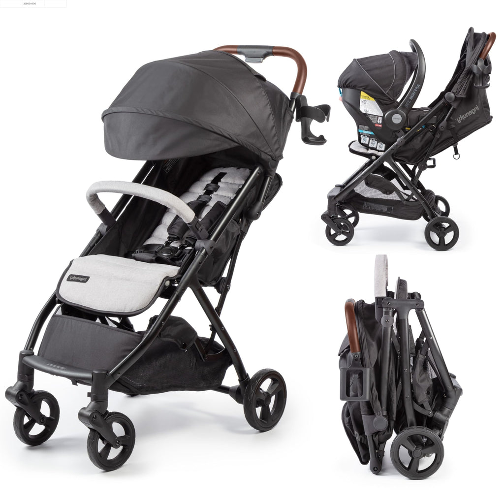 Compact Fold Stroller with Oversized Canopy and Extra-Large Storage, Gray R22375
