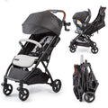 Compact Fold Stroller with Oversized Canopy and Extra-Large Storage, Gray R22375