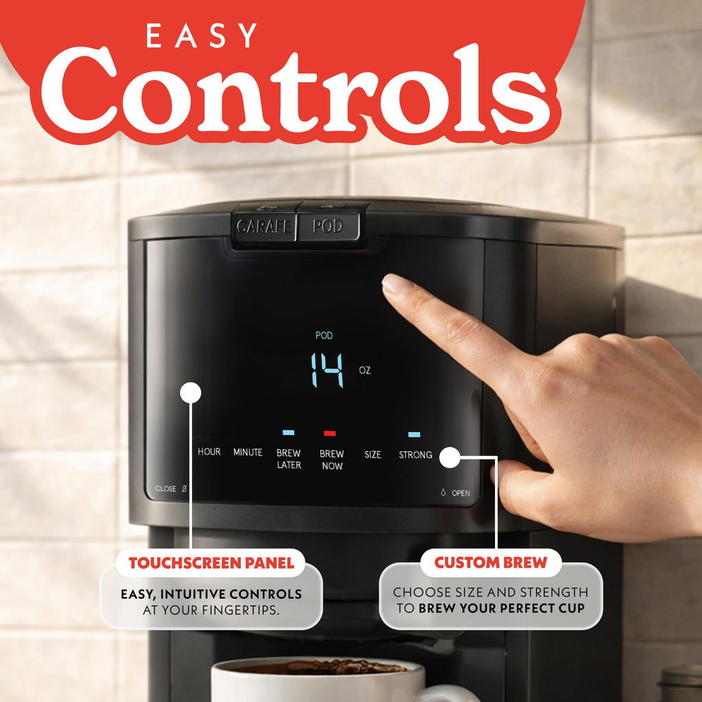 Black 12-Cup Single Serve Coffee Maker F693