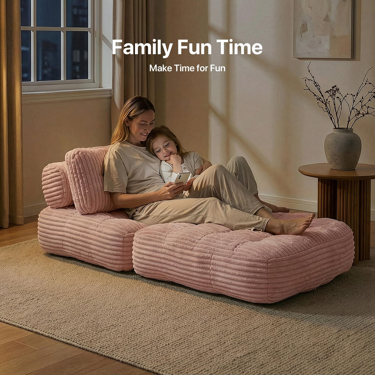 Pink Folding Sofa Bed W58628